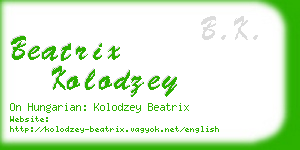 beatrix kolodzey business card